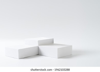 cube template studio scene on white background
