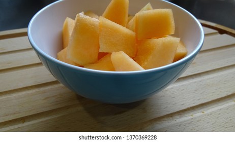 Cubed Cantaloupe Melon Fruit Bowl