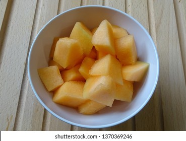 Cubed Cantaloupe Melon Fruit Bowl