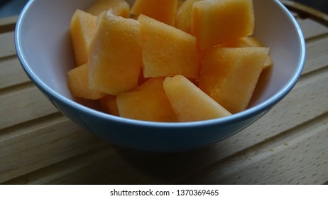 Cubed Cantaloupe Melon Fruit Bowl