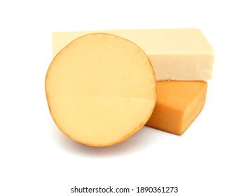 Cubes Cheddar Cheese Isolated On White Stock Photo 1890361273 ...