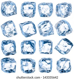 Cubes of ice on a white background. With clipping path - Shutterstock ID 143335642