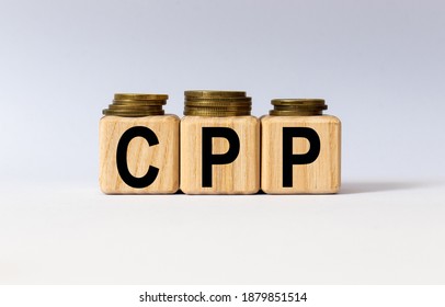 cubes with the word CPP on them. Care concept.