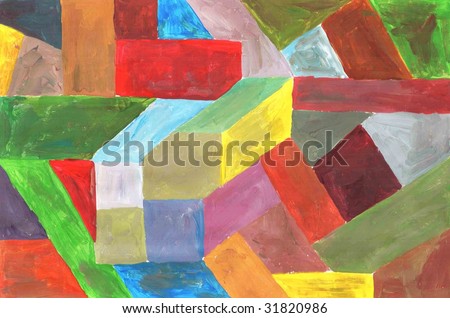 Cubism background postcard