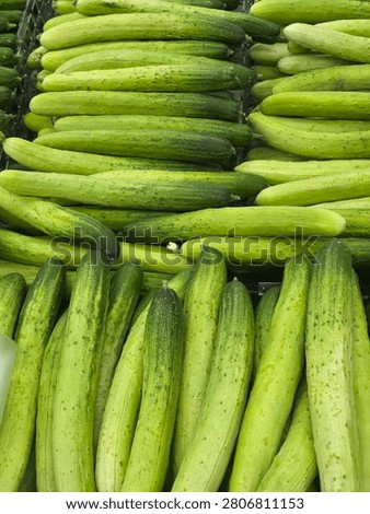 The cucumber background is lined with a unique nuance 
