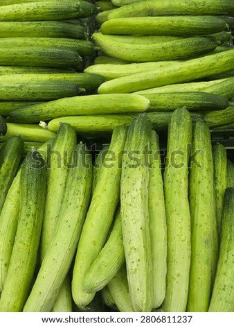 The cucumber background is lined with a unique nuance 