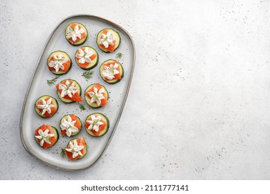 Cucumber Bites With Smoked Salmon And Cream Cheese