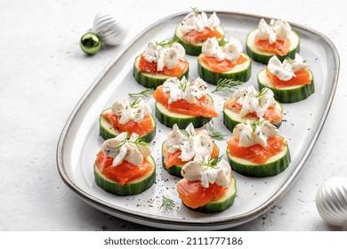 Cucumber Bites With Smoked Salmon And Cream Cheese