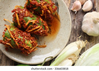 Cucumber Kimchi Korean Food