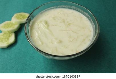 Cucumber Raita In A Bowl