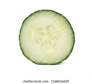 cucumber slice on white background - Shutterstock ID 1168616629