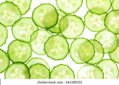 Cucumber Slices Background