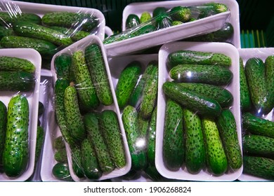 Cucumbers Are Stored In Cellophane Packaging, So That They Retain Their Properties Longer