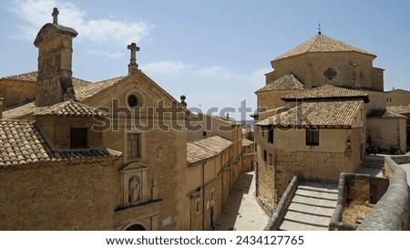 Cuenca old town medieval churches stone architecture rural tourism Spain cultural sunny day blue sky