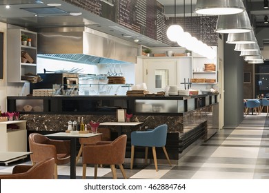 Cuisine In Modern Restaurant

