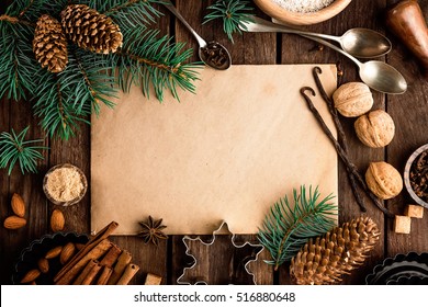 Culinary Background For Recipe Of Christmas Baking