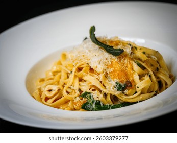 Culinary creation, perfect for fine dining, restaurant menus, or food photography enthusiasts.Beautifully plated comfort food, arranged with care for a mouthwatering presentation. 