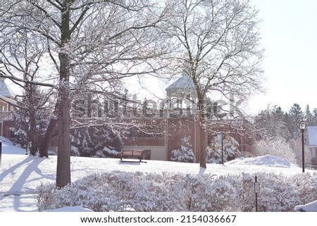 The Culinary Institute of America in the winter. HYDE PARK, NY, USA. A not-for-profit college for culinary education.  Foto stock © 