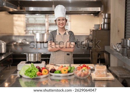 Culinary mastery chef preparing fresh ingredients in kitchen environment professional setting