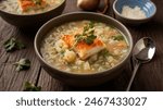 Cullen Skink - Scottish soup made with smoked haddock, potatoes, and onions.
