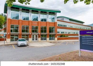 CULLOWEE, NC, USA - MAY 4: Stillwell Building on May 4 2019 at Western Carolina University, College of Arts and Sciences in Cullowhee, North Carolina.
