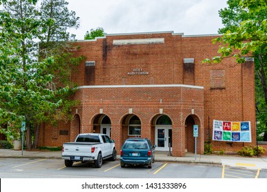 CULLOWEE, NC, USA - MAY 4: Hoey Auditorium on May 4 2019 at Western Carolina University in Cullowhee, North Carolina.