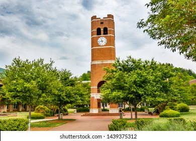 CULLOWEE, NC, USA - MAY 4: Alumni Tower on May 4 2019 at Western Carolina University in Cullowhee, North Carolina.