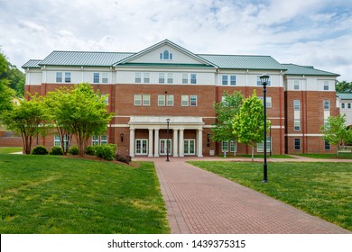 CULLOWEE, NC, USA - MAY 4: Blue Ridge Residence Hall on May 4 2019 at Western Carolina University in Cullowhee, North Carolina.