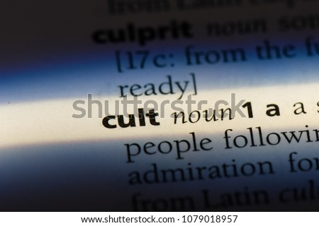 cult word in a dictionary. cult concept