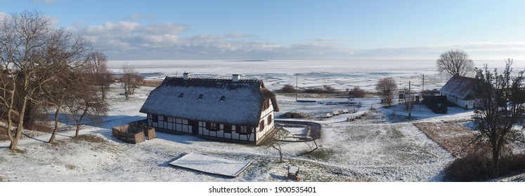Cultural Park - Seal Hunters Settlement in Rzucewo. Old wooden cottage by the Baltic Sea. Pucka Bay, Pomerania, Poland - Shutterstock ID 1900535401