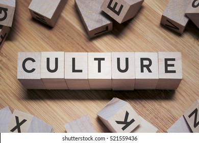 Culture Word Written In Wooden Cube