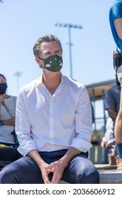 Culver City, California, September 5, 2021- California Governor Gavin Newsom's Recall Election Rally At Culver City High School.