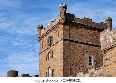 Culzean, Scotland- Oct 20, 2021: The Clock Tower At Culzean Castle.Scotlands National Trust Site.