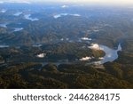 Cumberland River and forest  Aerial view 