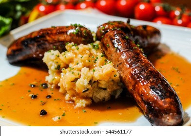 Cumberland Sausage And Mash With Gravy