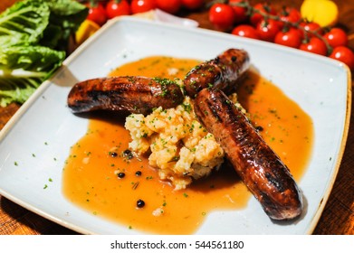 Cumberland Sausage And Mash With Gravy