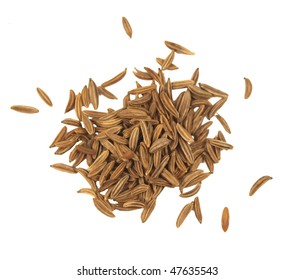 Cumin Isolated On White