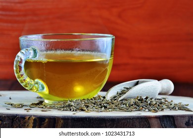 Cumin Seed Tea, Jeera Water For Weight Loss In Glass Mug