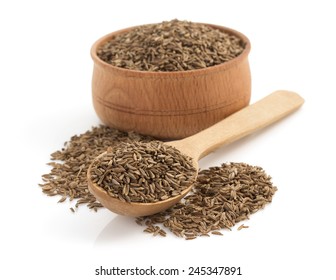 Cumin Seeds Isolated On White Background