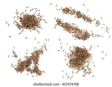 Cumin Seeds Isolated On White Background