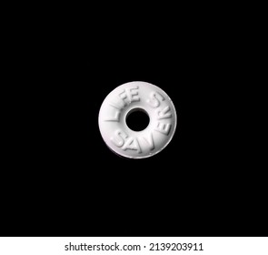 CUMMING, GEORGIA - January 10, 2022: Life Savers Is An American Brand Of Ring-shaped Hard Candy. Its Range Of Mints Is Known For Its Distinctive Packaging, Comes Individually Wrapped