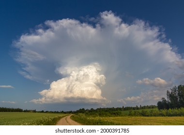 Cumulonimbus Capillatus Incus Cloud, Isolated Storm Cloud