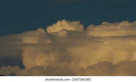 Cumulonimbus cluster, during stormy weather.  A storm will occur - Shutterstock ID 2367366581