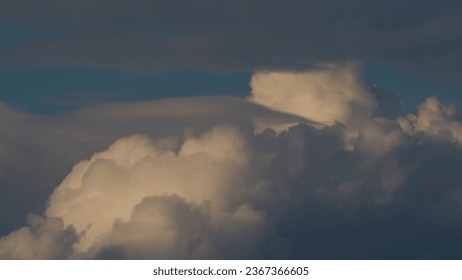 Cumulonimbus cluster, during stormy weather.  A storm will occur - Shutterstock ID 2367366605