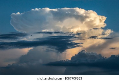 Cumulonimbus Incus At Sunset 