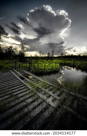 A Cumulunimbus is overdeveloping  right before a thunderstorm,