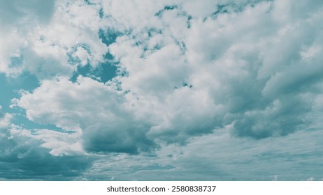Cumulus Cloud Cloudscape. Puffy Fluffy White Clouds. Nature Weather Blue Sky. Heaven. - Powered by Shutterstock - Get 15% off with code: PIKWIZARD15
