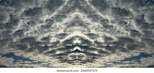 Cumulus cloud, dramatic, sky visual. Beautiful thunderstorm clouds over the sky. Storm clouds gather over a road that leads into the distance, creating a very dramatic view.