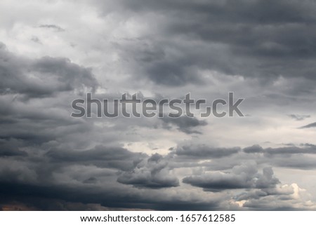cumulus clouds before a thunderstorm