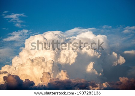cumulus clouds looking threatening in summer